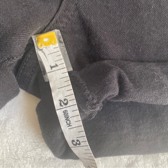 Cotton: On High Rise Stretch Classic Women's Black Denim Shorts Size 12 - Picture 10 of 12